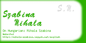 szabina mihala business card